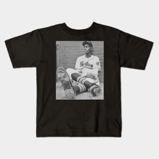 Satchel Paige Halftone Kids T-Shirt